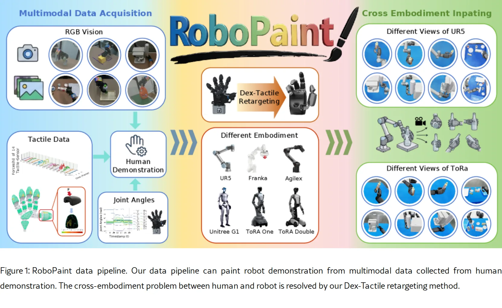 RoboPaint: From Human Demonstration to Any Robot and Any View