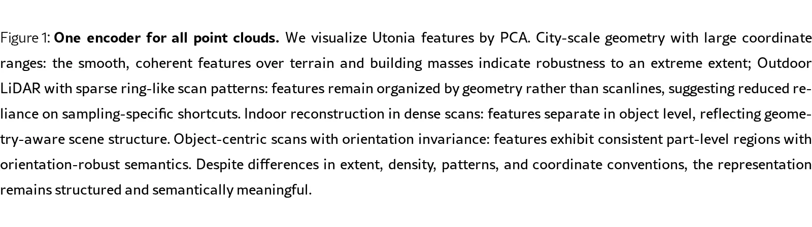 Utonia: Toward One Encoder for All Point Clouds