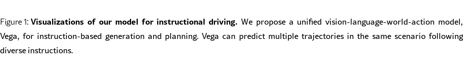 Vega: Learning to Drive with Natural Language Instructions
