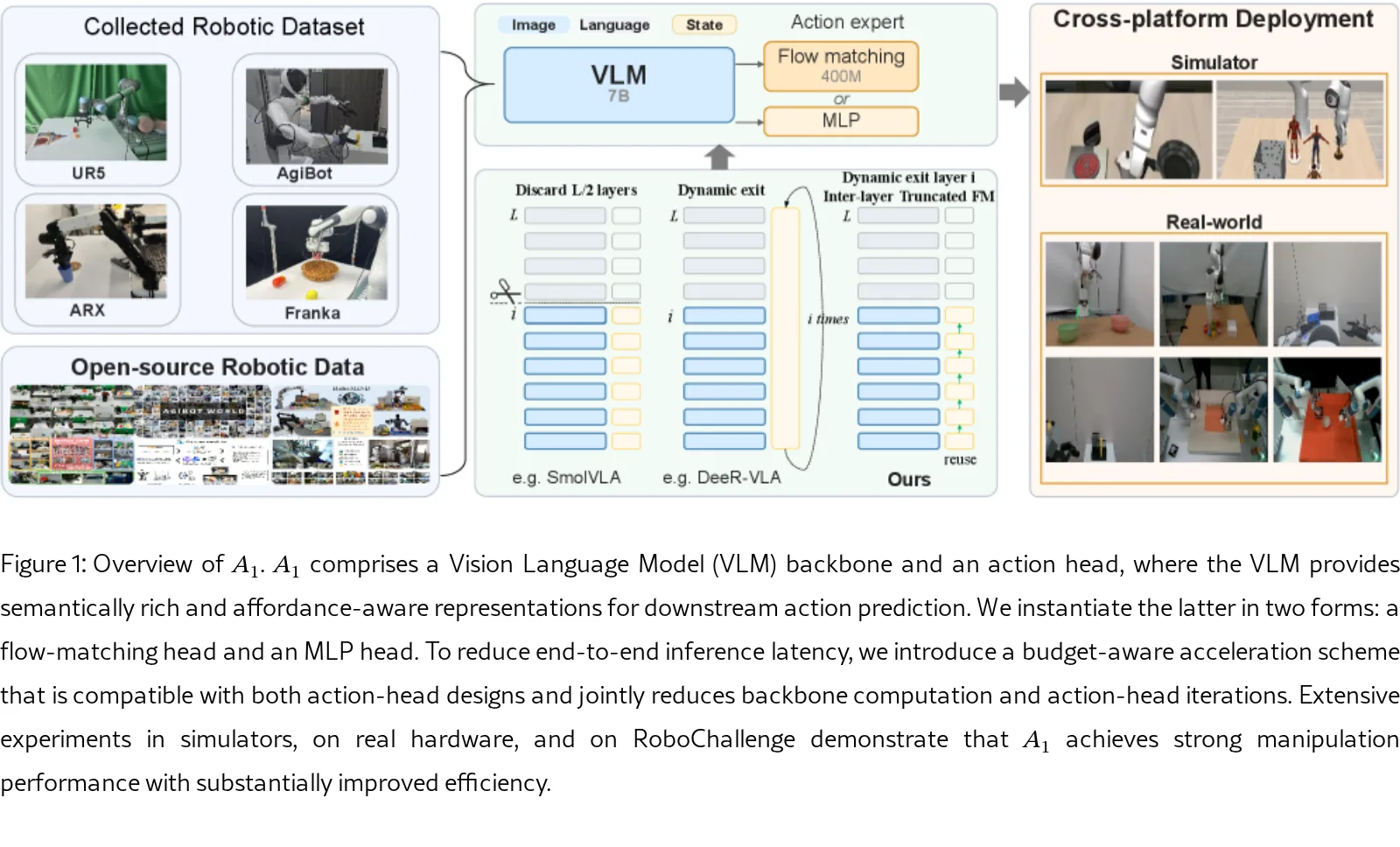 A1: A Fully Transparent Open-Source, Adaptive and Efficient Truncated Vision-Language-Action Model